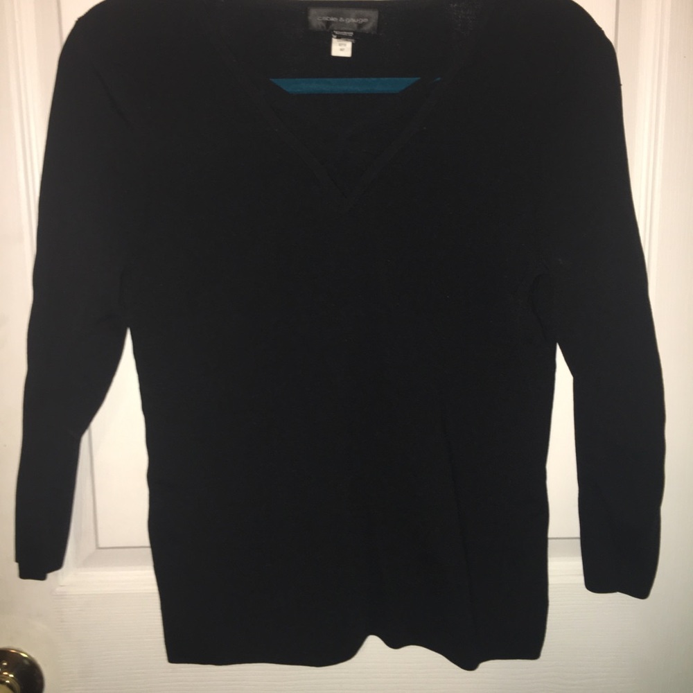 Black top with criss cross chest